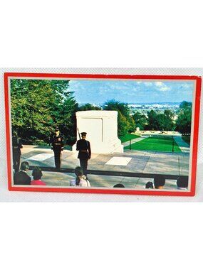 Vintage Postcard Tomb Of The Unknown Soldier Arlington National Cemetery S261